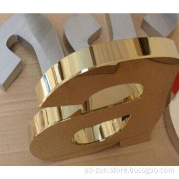 Stainless Steel Plating Golden Letter
